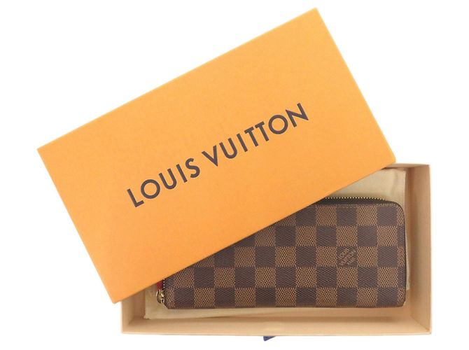 Cartera Louis Vuitton Clemence Damier Long Castaño Fucsia Damier ebene - vista 2