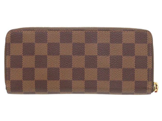 Cartera Louis Vuitton Clemence Damier Long Castaño Fucsia Damier ebene - vista 3