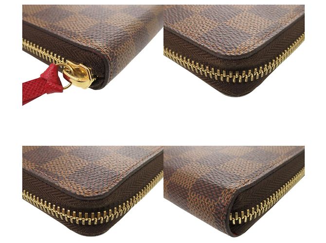 Cartera Louis Vuitton Clemence Damier Long Castaño Fucsia Damier ebene - vista 4