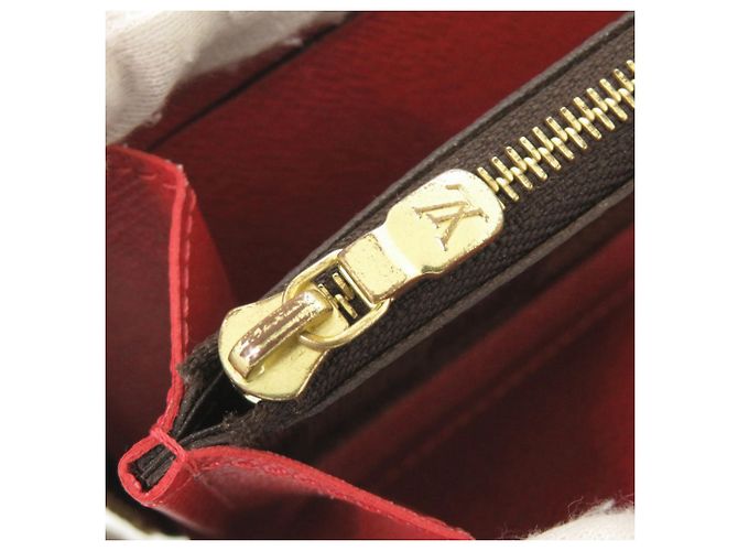 Cartera Louis Vuitton Clemence Damier Long Castaño Fucsia Damier ebene - vista 7