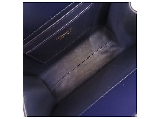 Borsa Salvatore Ferragamo Wanda Mini 2WAY Gancini Blu - vista 6