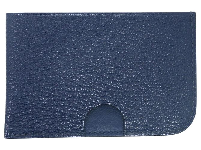 Hermès Tarjetero Poisson Hermes Verde Azul marino Azul claro - vista 3