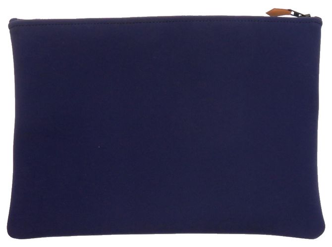 Hermès Pochette borsa in nylon Hermes Neoban GM Blu - vista 2