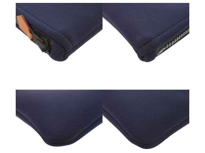 Hermès Pochette borsa in nylon Hermes Neoban GM Blu - vista 3