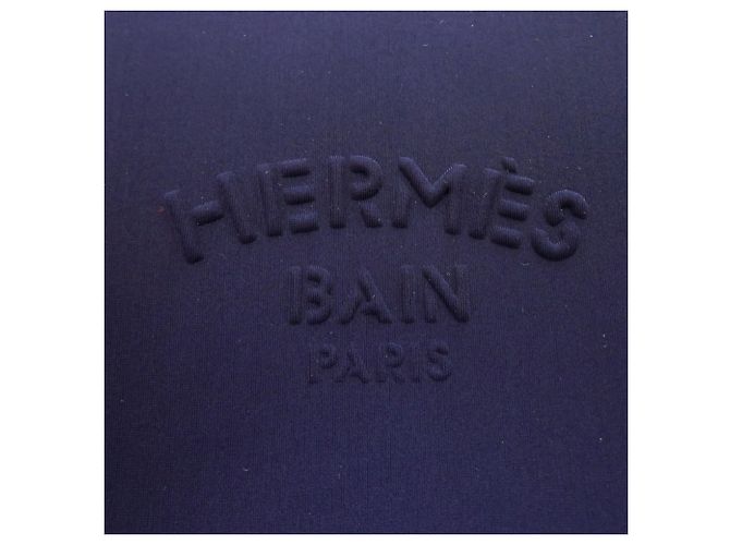 Hermès Pochette borsa in nylon Hermes Neoban GM Blu - vista 7