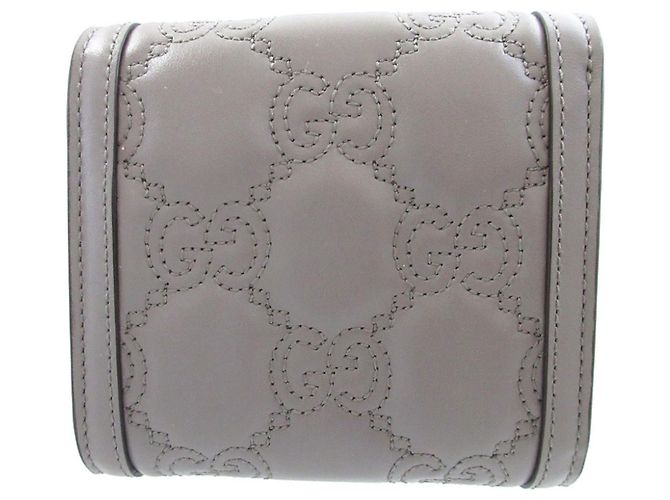 Cartera bi-fold gris Gucci Castaño - vista 3