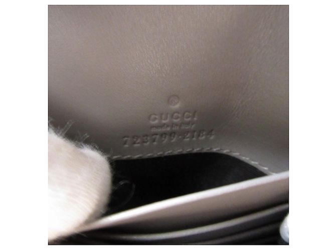 Cartera bi-fold gris Gucci Castaño - vista 8