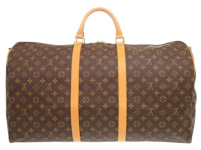 Louis Vuitton Keepall Bandoulière 60 Monogram Borsa Boston Marrone - vista 2