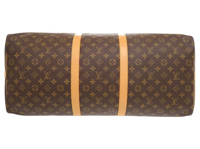 Louis Vuitton Keepall Bandoulière 60 Monogram Borsa Boston Marrone - vista 3
