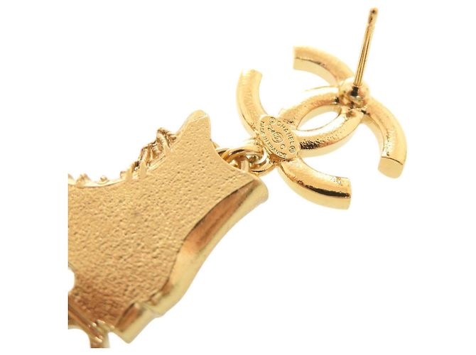 Orecchini pattini Chanel Coco Mark Gold D'oro - vista 6