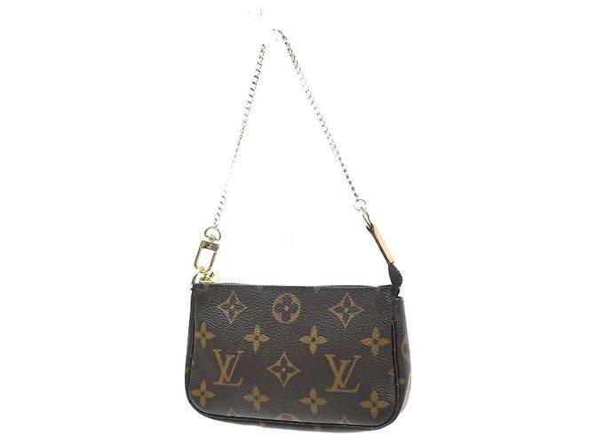 Louis Vuitton Mini pochette accessori Canvas Mini Marrone - vista 2