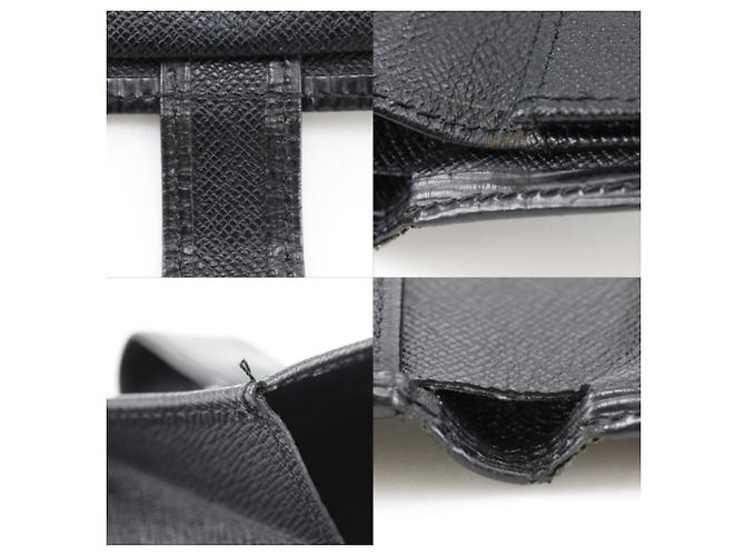 Cartera de doble pliegue en cuero Epi Louis Vuitton Negro - vista 12