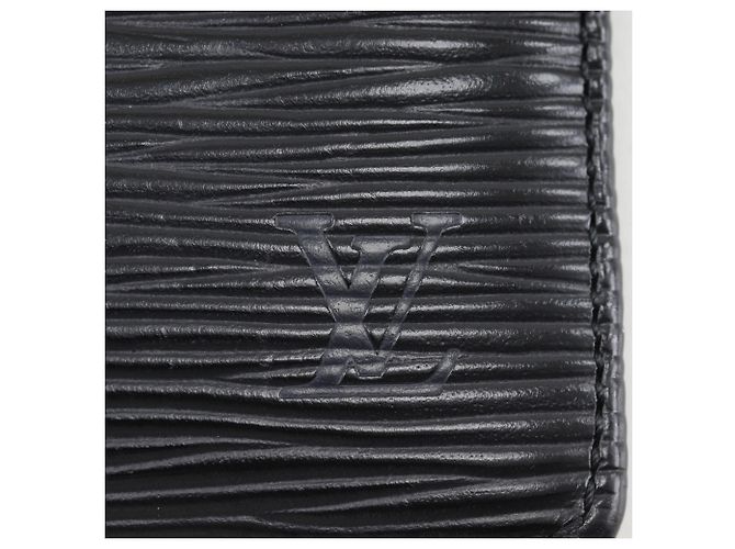 Cartera de doble pliegue en cuero Epi Louis Vuitton Negro - vista 13