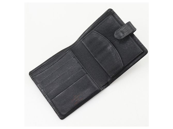 Cartera de doble pliegue en cuero Epi Louis Vuitton Negro - vista 5