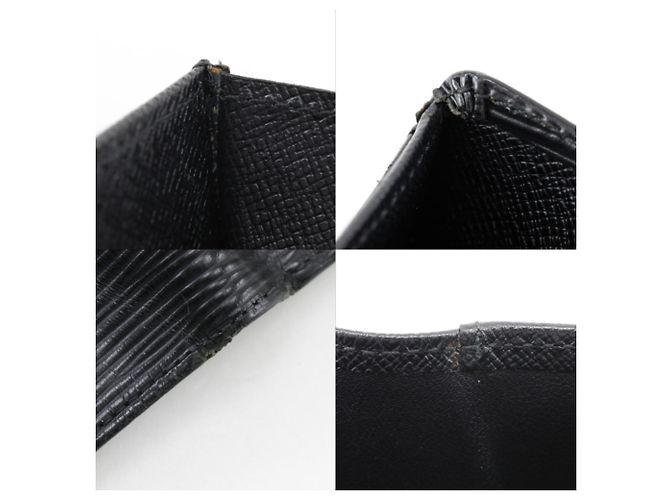 Cartera de doble pliegue en cuero Epi Louis Vuitton Negro - vista 9