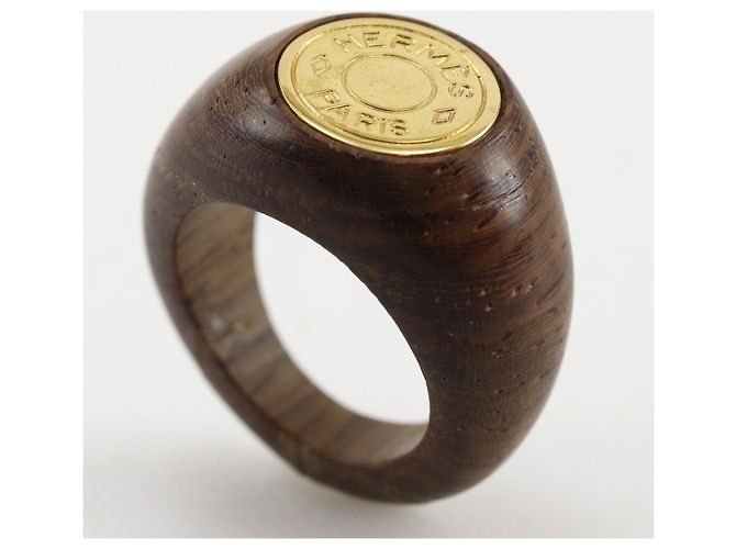 Ring Hermès Anillo Sellier Hermes Castaño - vista 3
