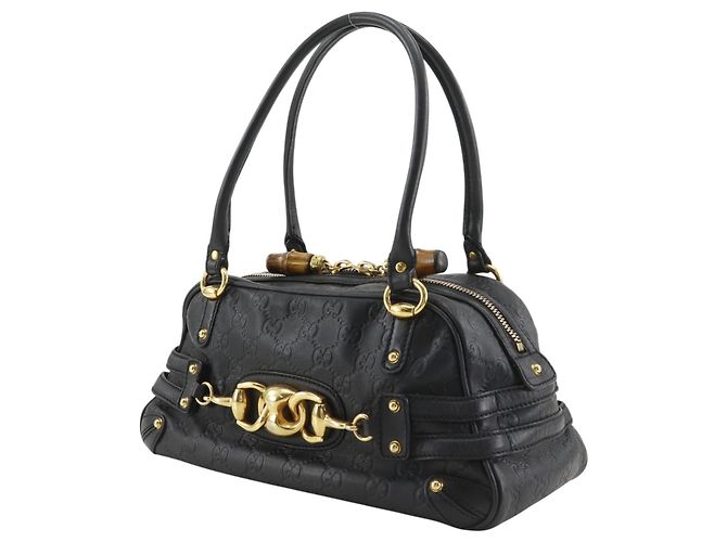 Bamboo Borsa Gucci Guccissima Nero - vista 2