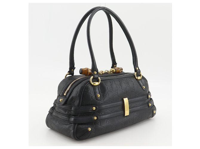 Bamboo Borsa Gucci Guccissima Nero - vista 3