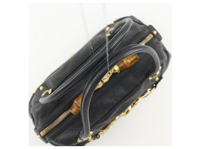 Bamboo Borsa Gucci Guccissima Nero - vista 5