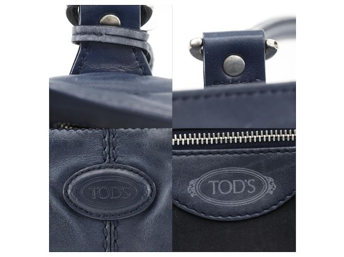 Tod's D-Bag Tote Bag aus Leder Navy Blau Marineblau - Ansicht 10