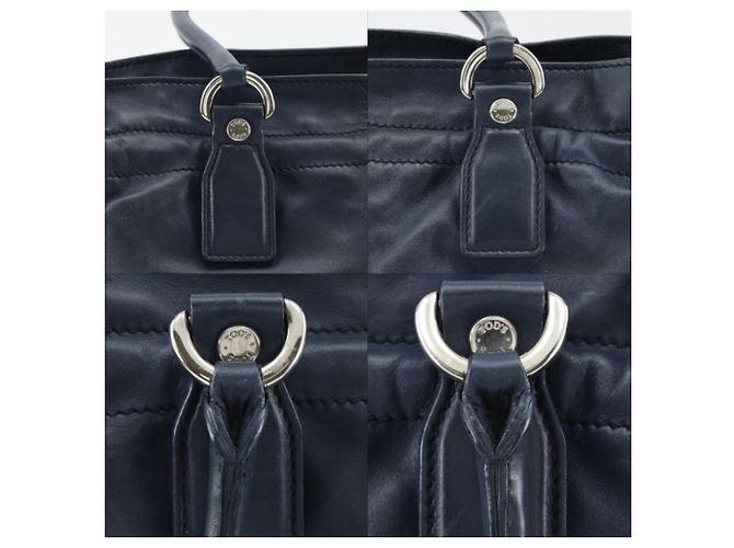 Tod's D-Bag Tote Bag aus Leder Navy Blau Marineblau - Ansicht 13
