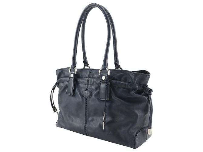 Tod's D-Bag Tote Bag aus Leder Navy Blau Marineblau - Ansicht 2