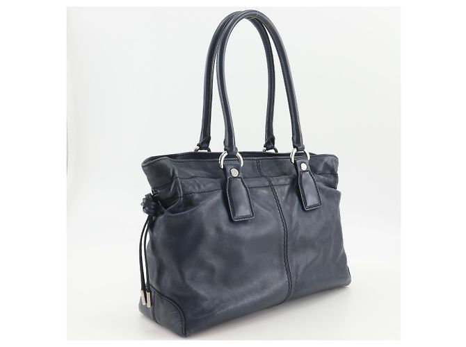 Tod's D-Bag Tote Bag aus Leder Navy Blau Marineblau - Ansicht 3
