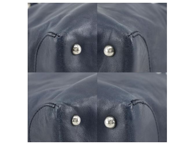Tod's D-Bag Tote Bag aus Leder Navy Blau Marineblau - Ansicht 4