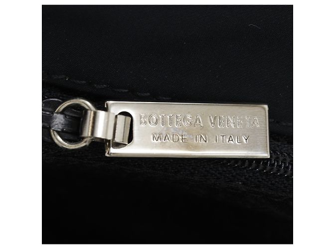 Borsa a tracolla con catena in nylon nero Bottega Veneta - vista 14