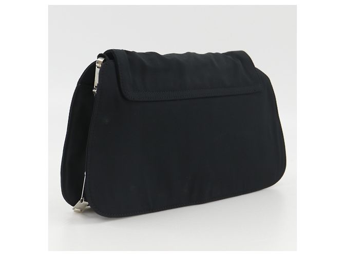 Borsa a tracolla con catena in nylon nero Bottega Veneta - vista 3