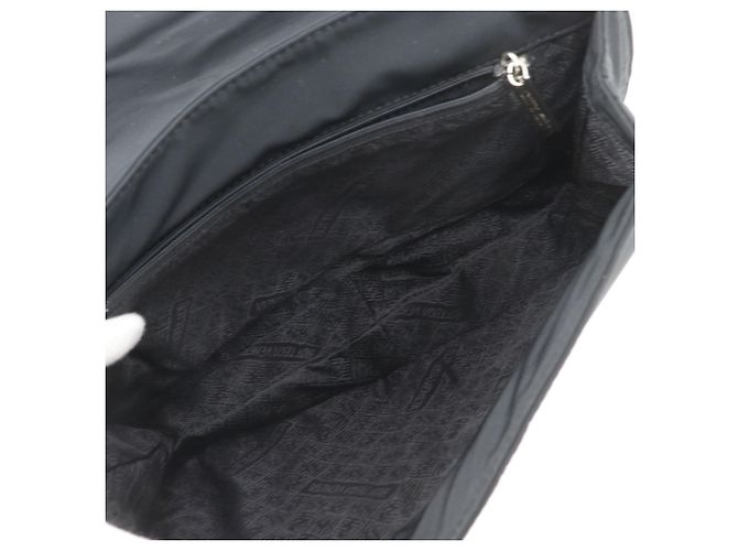 Borsa a tracolla con catena in nylon nero Bottega Veneta - vista 5