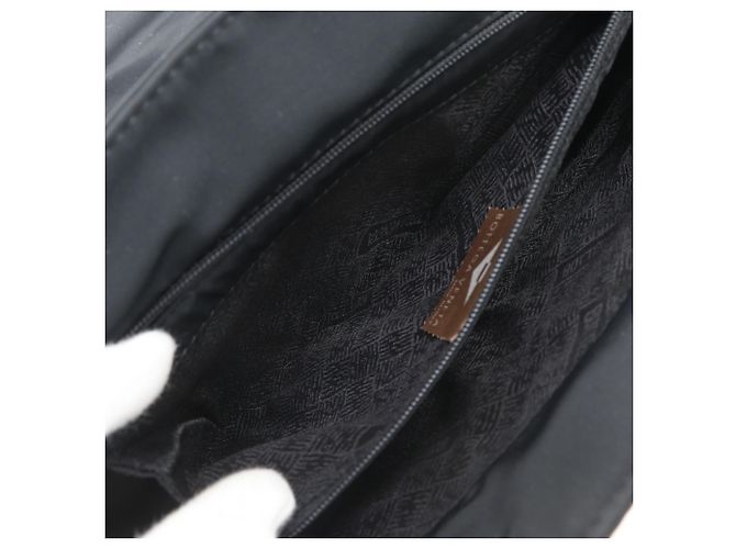 Borsa a tracolla con catena in nylon nero Bottega Veneta - vista 6