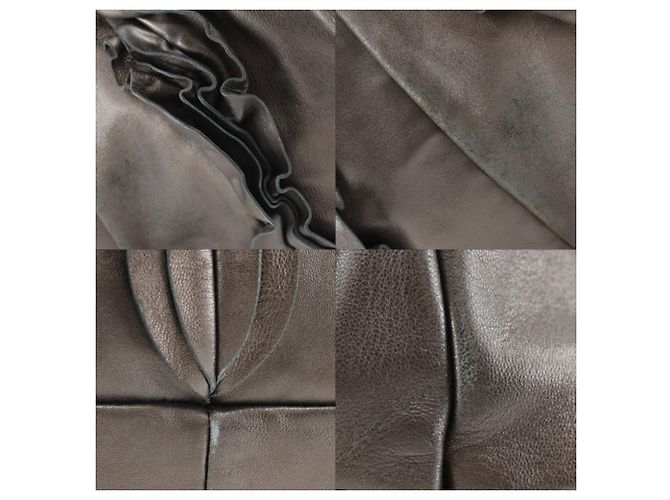 Borsa Tote con volant Prada BR3987 in pelle marrone - vista 11
