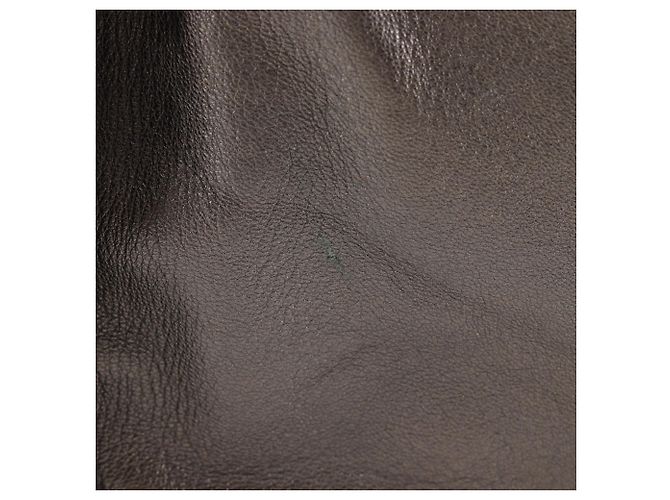 Borsa Tote con volant Prada BR3987 in pelle marrone - vista 12