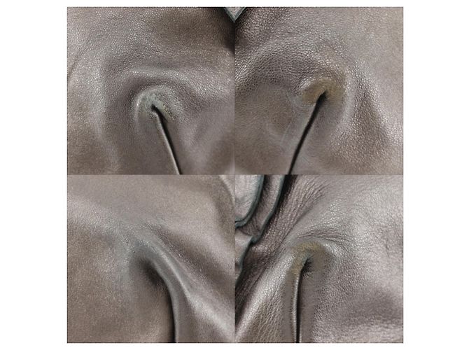 Borsa Tote con volant Prada BR3987 in pelle marrone - vista 4