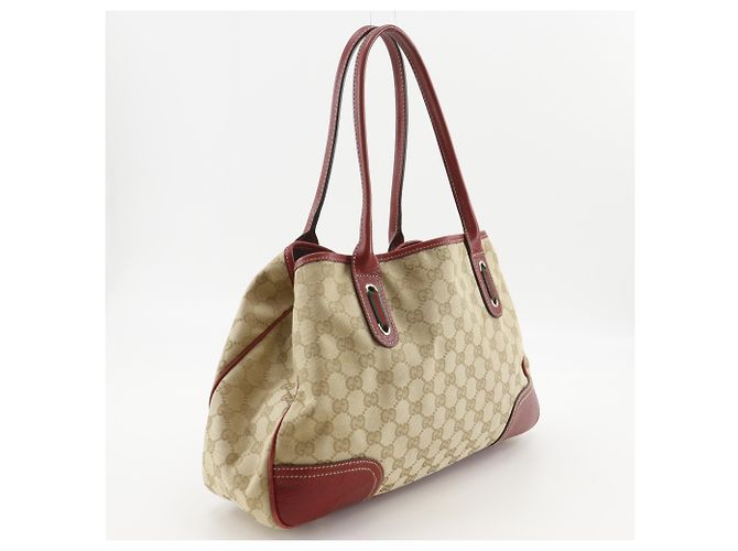 Borsa Tote Princy Gucci in tela GG marrone - vista 3
