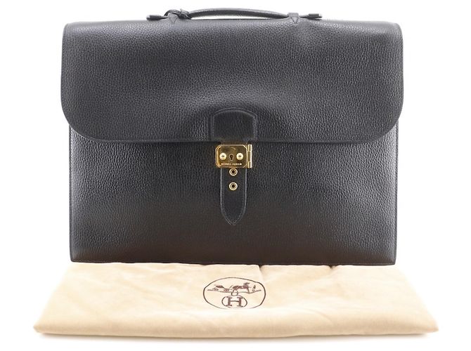 Hermès Hermes Sac A Depeche 41 Business Bag Negro - vista 18