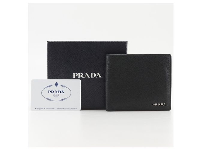 Prada Bi-fold Wallet 2MO513 in Black Leather - view 15