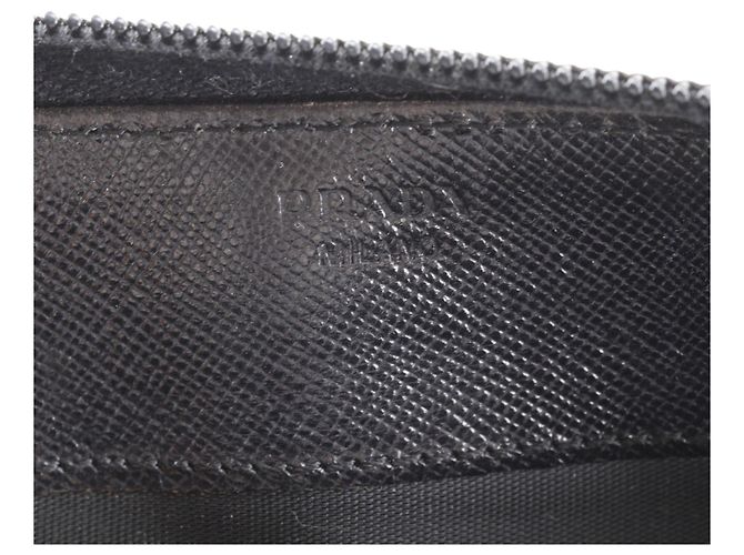 Prada M506 Nylon Reißverschluss-Langgeldbörse Schwarz - Ansicht 10