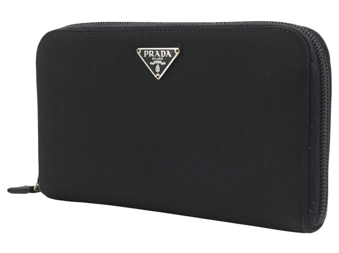 Prada M506 Nylon Reißverschluss-Langgeldbörse Schwarz - Ansicht 2