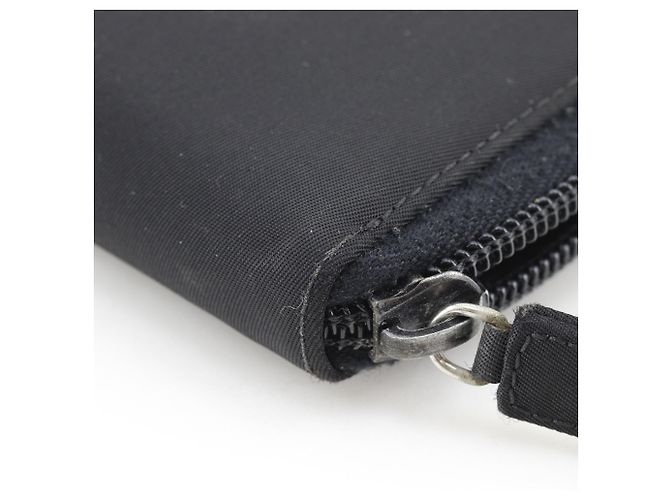Prada M506 Nylon Reißverschluss-Langgeldbörse Schwarz - Ansicht 4