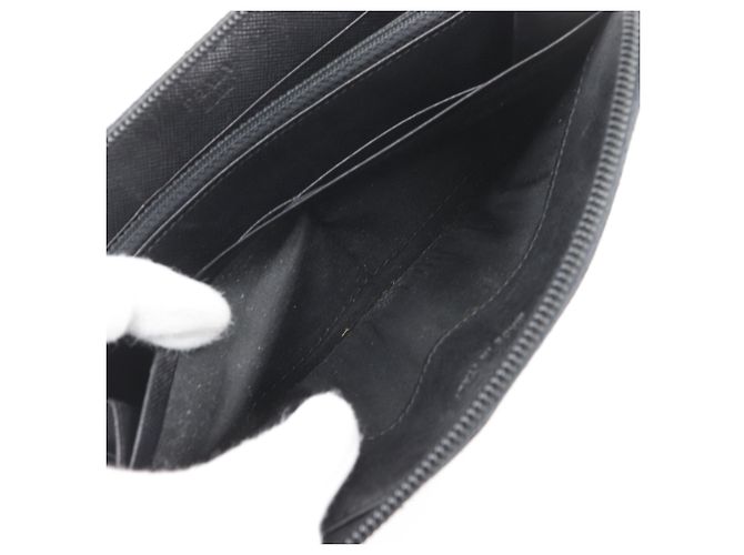 Prada M506 Nylon Reißverschluss-Langgeldbörse Schwarz - Ansicht 6