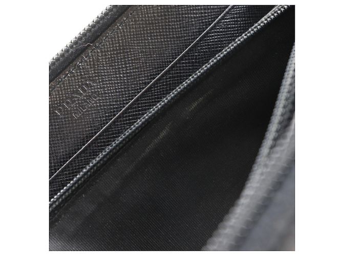 Prada M506 Nylon Reißverschluss-Langgeldbörse Schwarz - Ansicht 9