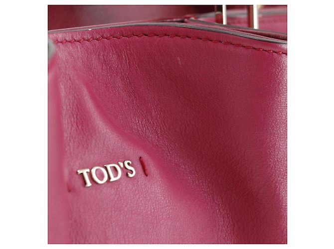 Tod's Pink Leder Blumen Tote Bag - Ansicht 15