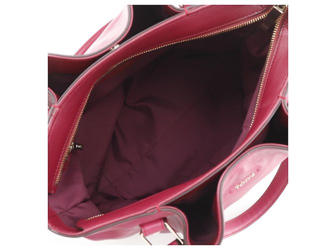 Tod's Pink Leder Blumen Tote Bag - Ansicht 6