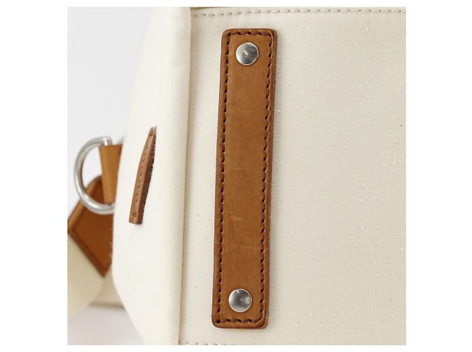 Borsa Boston in tela Off-White Gucci Bianco sporco - vista 11