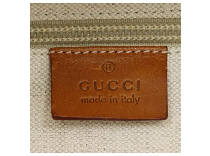 Borsa Boston in tela Off-White Gucci Bianco sporco - vista 17