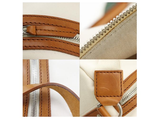 Borsa Boston in tela Off-White Gucci Bianco sporco - vista 9
