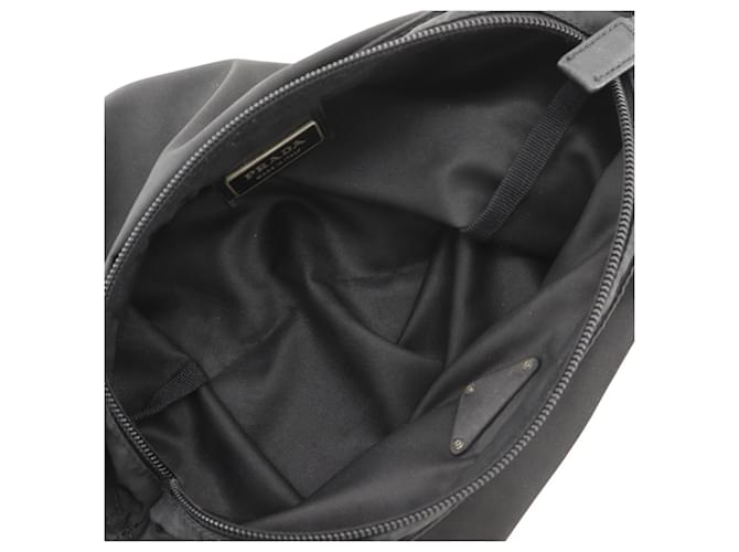 Borsa a tracolla in nylon nero Prada - vista 6