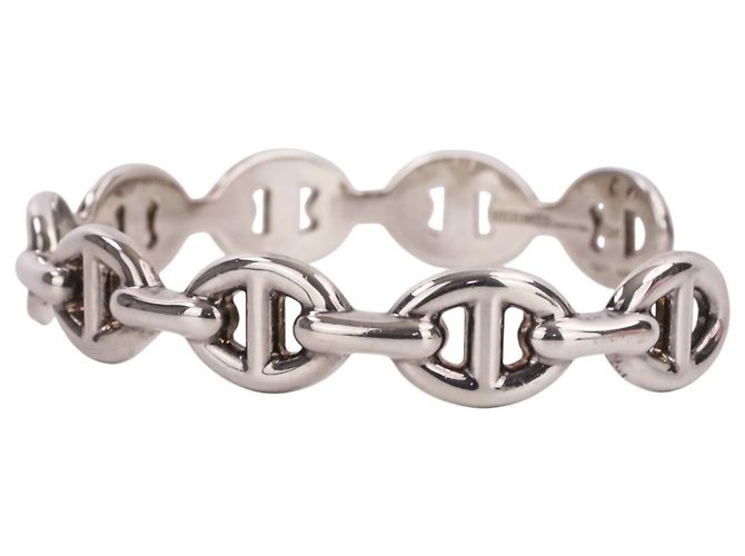 Hermès Hermes Chaine d'Ancre Enchainee Bracciale con Charm in Argento 925 - vista 3